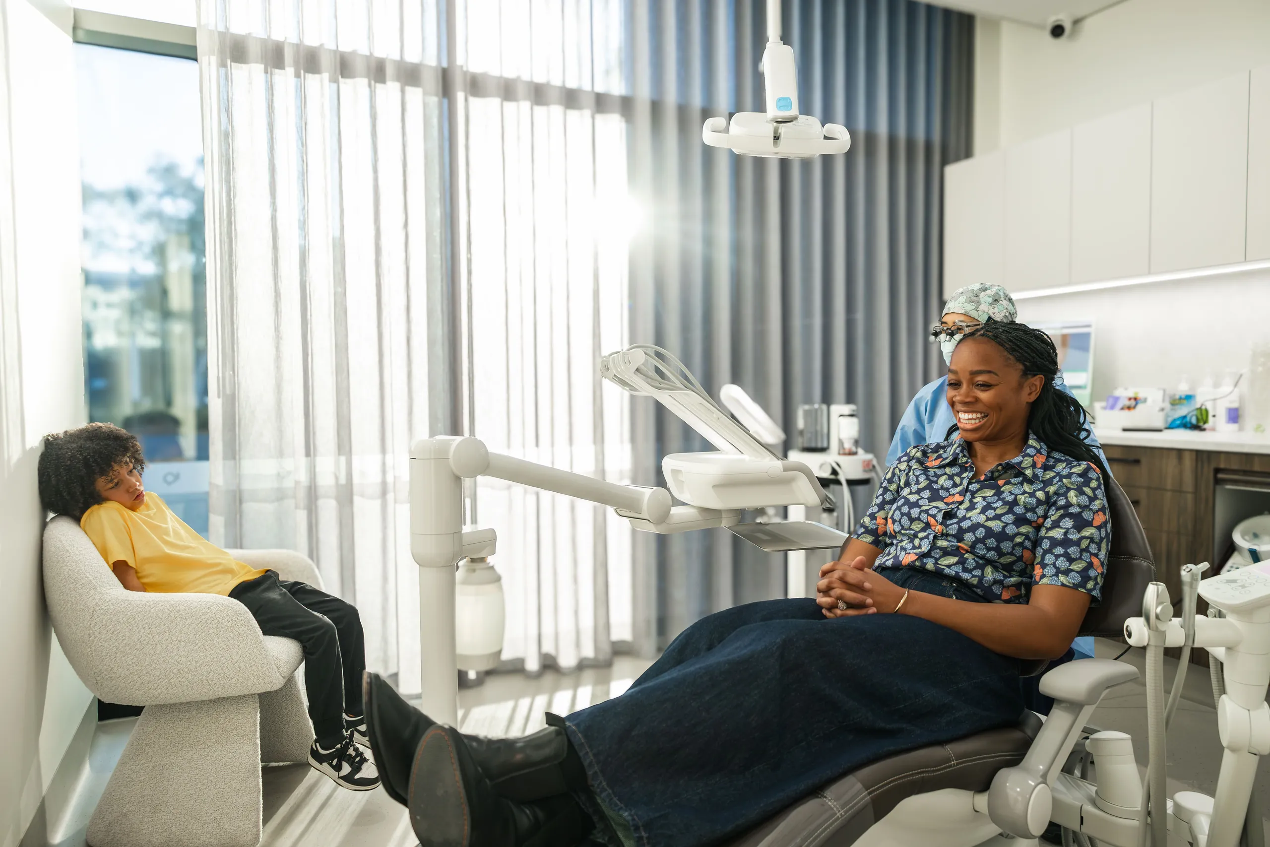 Parent comforting a child after a dental injury, Braddon Canberra